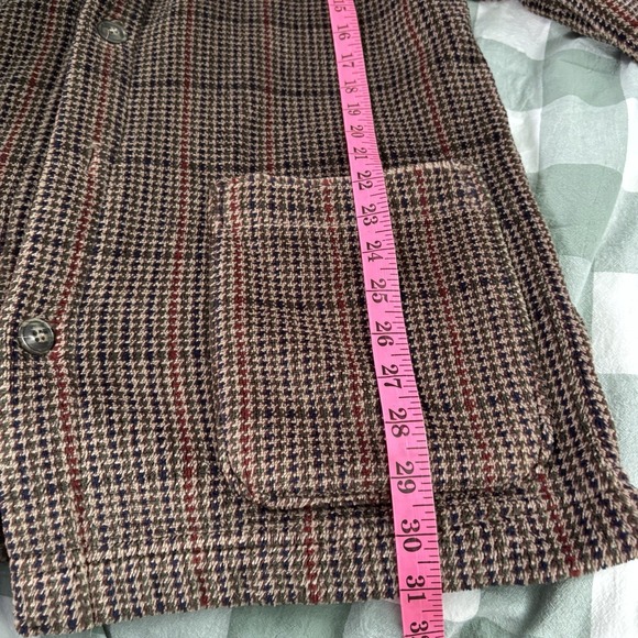 Vintage St. Michael M&S Chenille Button Up Sweater Mens M Chore Houndstooth UK - Picture 8 of 8